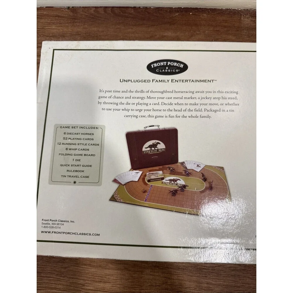 Stretch Run Horse  Racing Game Front Porch Classics Derby Edition Strategy New